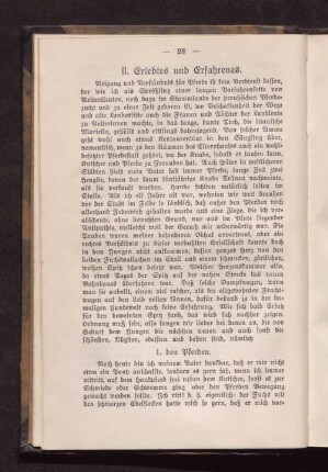 II. Erlebtes und Erfahrenes.
