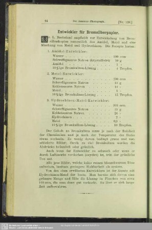 Entwickler für Bromsilberpapier