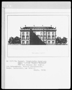 Kassel & Palais der Gräfin von Schaumburg & Gartenseite