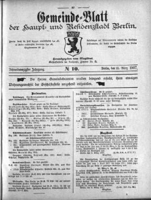 1907,10: No. 10, 10. März 1907