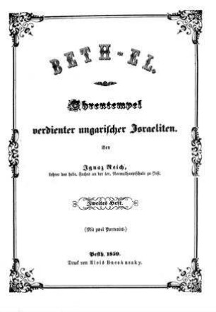 In: Beth-El ; Band H. 2