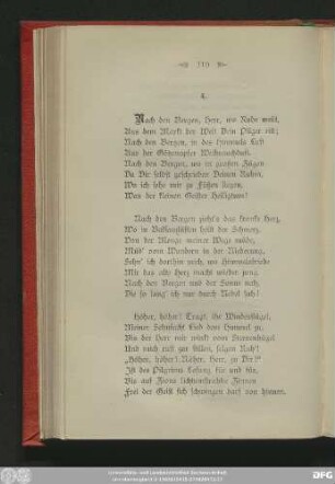 4. [Nach den Bergen, Herr, wo Ruhe weilt]