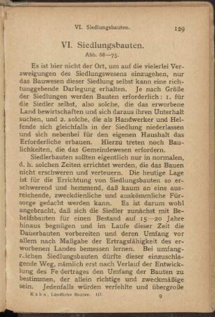 VI. Siedlungsbauten.
