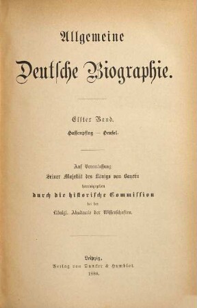 Allgemeine Deutsche Biographie, 11. Hassenpflug - Hensel