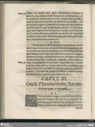 Caput III. Causas Phaenomenorum Barometricorum exponit