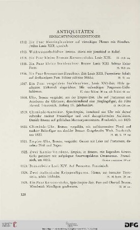 Antiquitäten (Nr. 1512-1563)