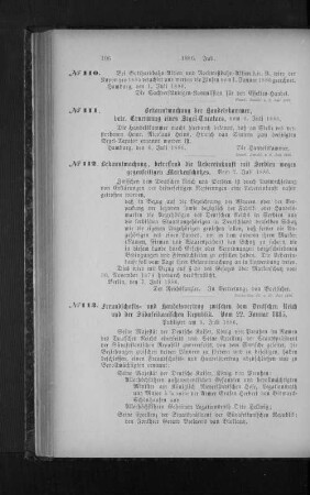 No. 112. Bekanntmachung, betreffend die Uebereinkunft mit Serbien wegen gegenseitigen Markenschutzes.
