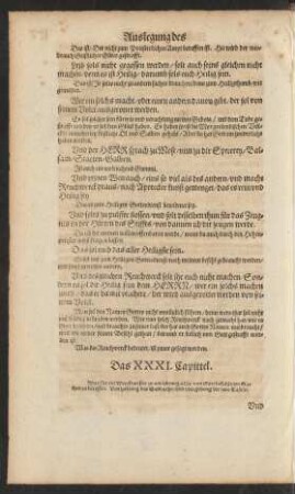Das XXXI. Capittel.
