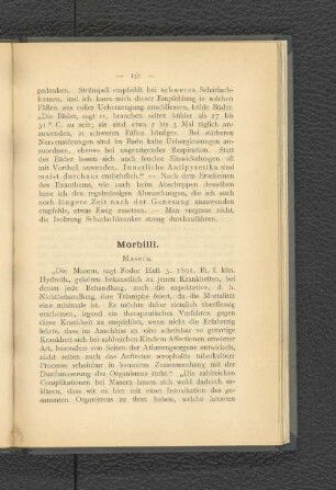 Morbilli. Masern.