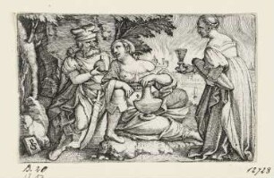Loth und seine Töchter, Blatt 1 der Folge "Szenen des Alten Testament"