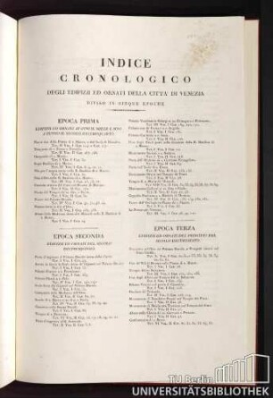 Indice Cronologico