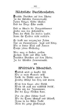 Wilddieb's Abendlied