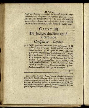 Caput III. De Judicio duellico apud Germanos.