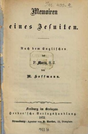 Memoiren eines Jesuiten