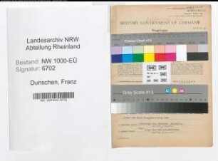 Entnazifizierung Franz Dunschen, geb. 26.09.1892 (Kreisschulrat)