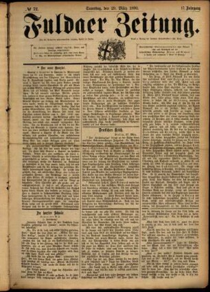 Ausgabe vom Samstag, den 29. März 1890.