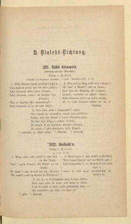 D. Dialekt-Dichtung
