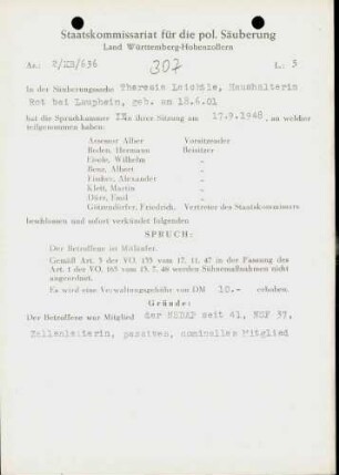 Leichtle, Theresia