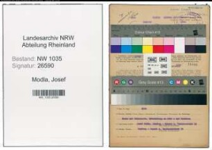 Entnazifizierung Josef Modla , geb. 12.03.1906 (Bergmann)