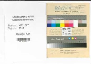 Entnazifizierung Karl Rustige , geb. 19.03.1912 (Polizist)