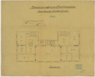 Thiersch, Friedrich von; München; Haus für Handel und Gewerbe - Dampfheizung, Ventilation (Grundriss 1. OG)