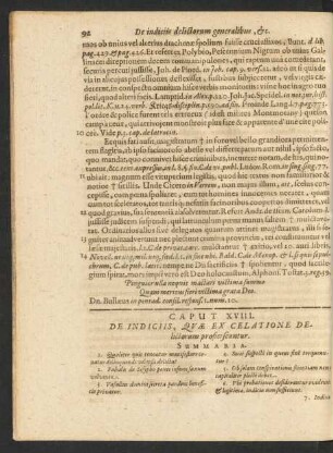 Caput XVIII. De Indiciis, Quae Ex Celatione Delictorum proficiscuntur.
