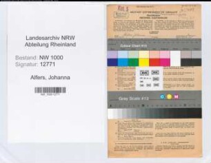 Entnazifizierung Johanna Alfers, geb. 23.07.1898 (Angestellte)