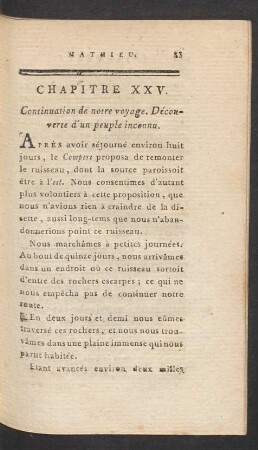 Chapitre XXV. Continuation de notre voyage. Découverte d'un peuple inconnu