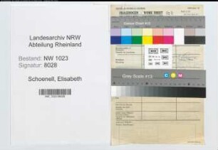 Entnazifizierung Elisabeth Schoenell , geb. 00.00.0000 (Postassistentin)