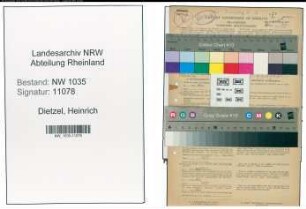 Entnazifizierung Heinrich Dietzel , geb. 10.11.1883 (Maschinentechniker)