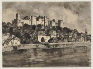 Die Burg Chinon und das Ufer der Vienne