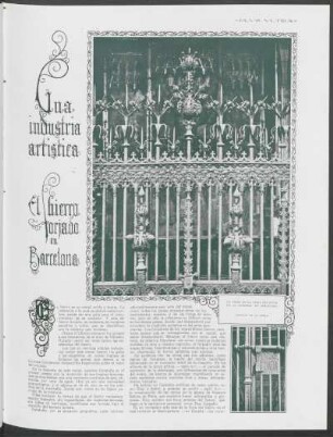 Una industria artística - El hierro forjado en Barcelona : Barcelona, julio, 1917