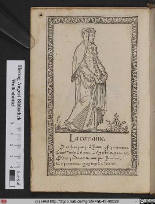 La romaine [Recueil de la diversité des habits, Kleidung einer Römerin]