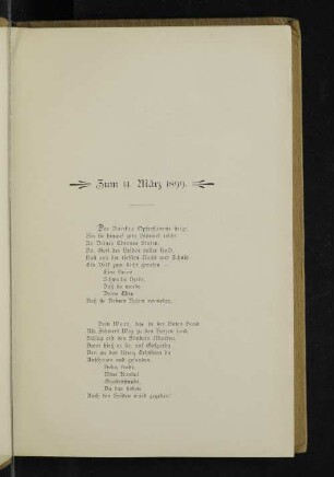 Zum 14. März 1899.