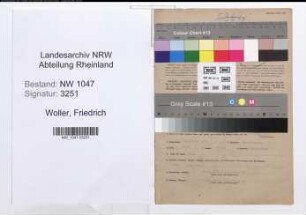 Entnazifizierung Friedrich Woller , geb. 12.03.1902 (Schlosser)