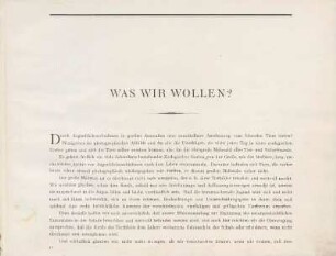Was wir wollen?