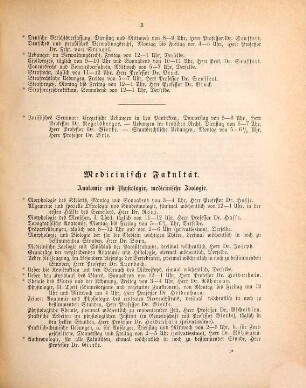 Verzeichnis der Vorlesungen an der Schlesischen Friedrich-Wilhelms-Universität zu Breslau. 1883/84, WS