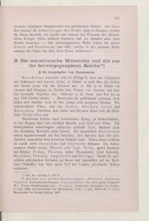 B. Die macedonische Monarchie und die aus ihr hervorgegangenen Reiche