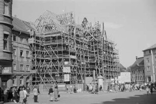 Richtfest für das Haus der Sorben am Postplatz in Bautzen am 26.5.1954 : Zběhanka Serbskeho domu w Budyšinje dnja 26.5.1954 : Bautzen / Budyšin