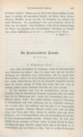 537-554 Die Provincialbriefe Pascals : Fortsetzung