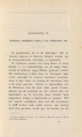 Hoofdstuk VI. Godsdienst, zedelijkheid, trekken in het volkskarakter, enz.