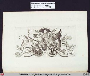 Rollwerk mit Früchten und Maskaron.