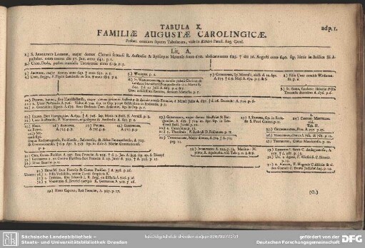 Tabula X. Familiae Augustae Carolingicae