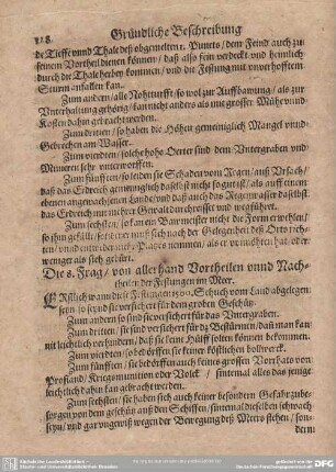 Die 8. Frag/von allerhand Vortheilen unnd Nachtheilen der Festungen im Meer.