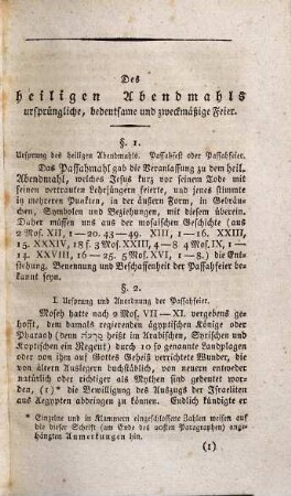 Des heiligen Abendmahls ursprüngliche, bedeutsame und würdige Feier