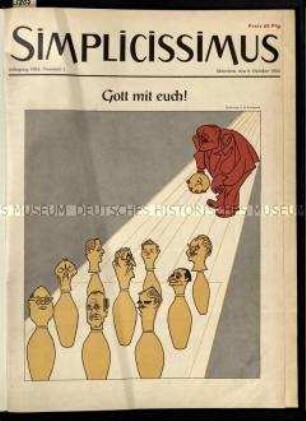 Satirische Zeitschrift Simplicissimus. 1954
