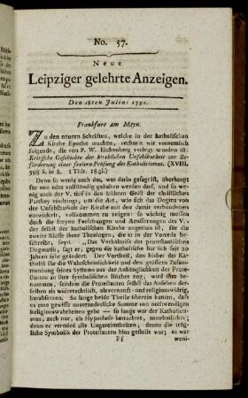 No. 57. Den 18ten Julius 1791.