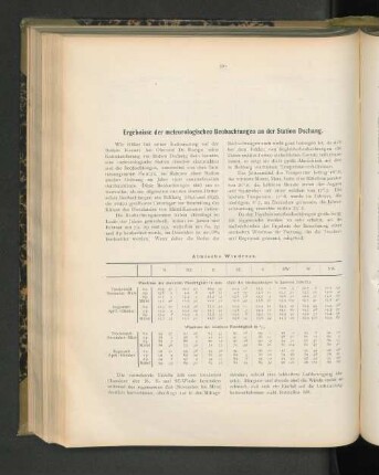 Ergebnisse der meteorologischen Beobachtungen an der Station Dschang.