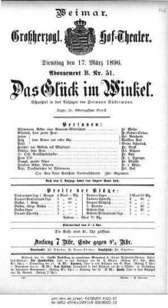 Das Glück im Winkel
