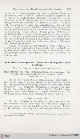 17: Neue Untersuchungen zur Theorie der photographischen Vorgänge